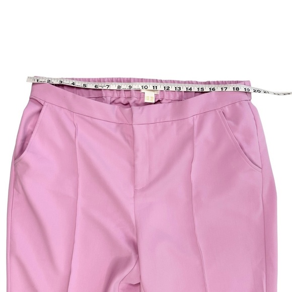 Anthropologie Maeve lilac purple pink cuffed pant pockets high-rise straight 18W - Picture 11 of 16